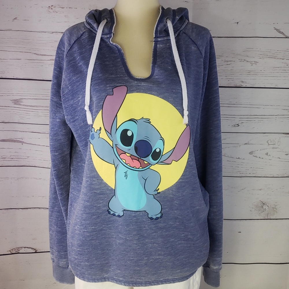 Disney Stitch Women's Hoodie Sweatshirt Size Large